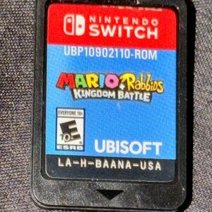 Nintendo Switch Mario + Rabbids Kingdom Battle Video Game Cartridge Used Pre Own